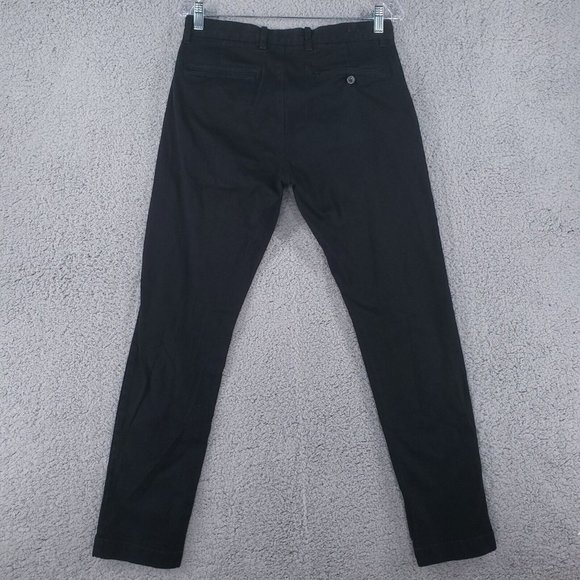 🚫SOLD🚫J Crew Mens Pants Black 30x30 100% Cotton Broken In Casual Chinos 484 - Picture 2 of 14